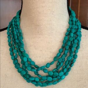 Five strand turquoise necklace